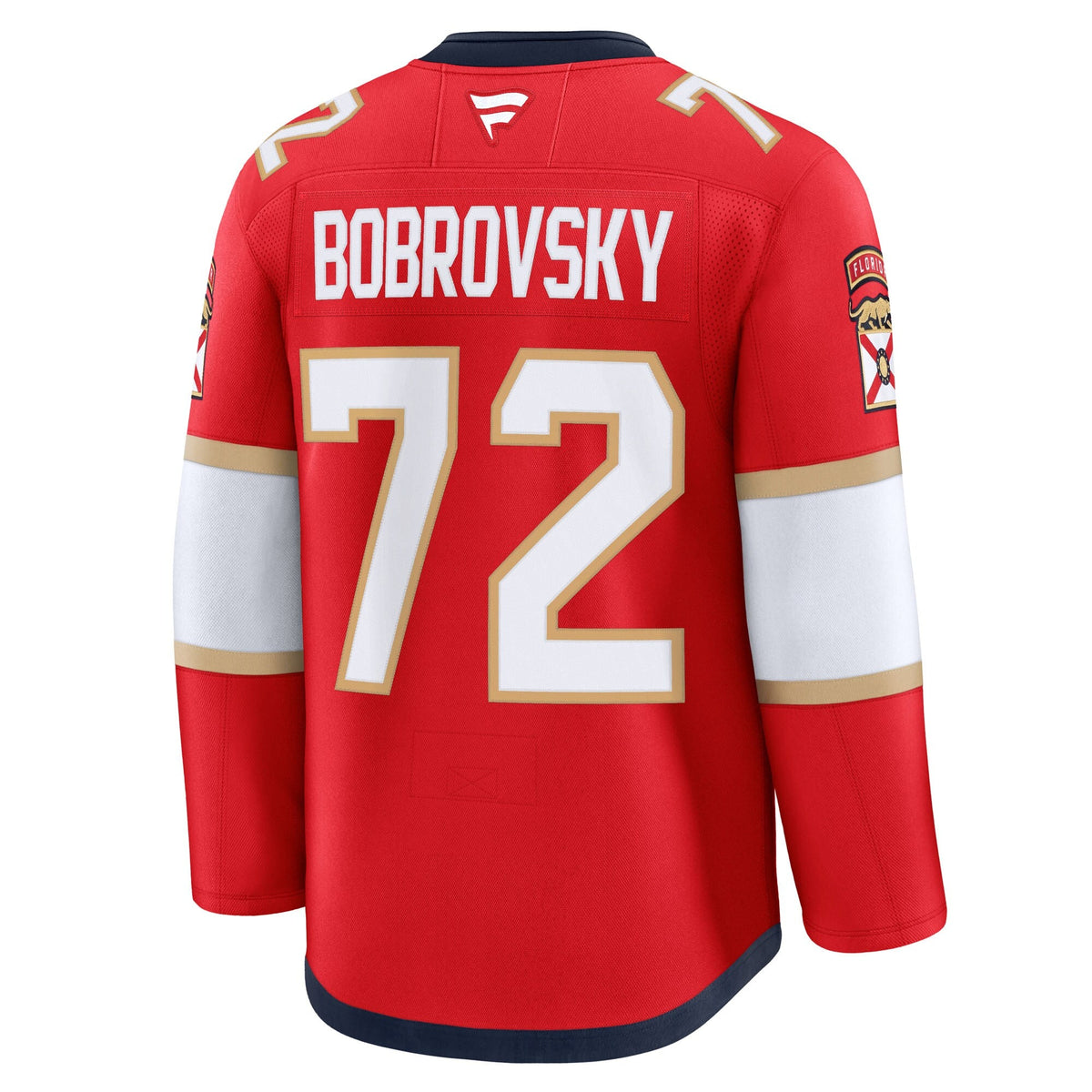 Florida Panthers Sergei Bobrovsky Red Premium Jersey product image 4, provided for visual reference and product detail review