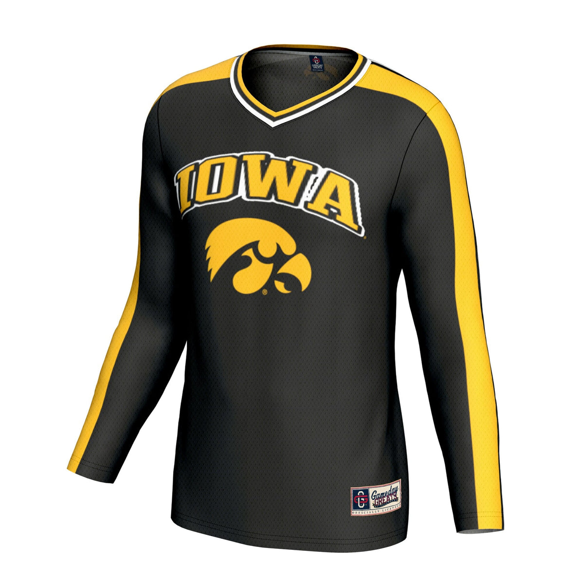 Iowa Hawkeyes Lightweight Collegiate Volleyball Fashion Jersey - Black product image 3, provided for visual reference and