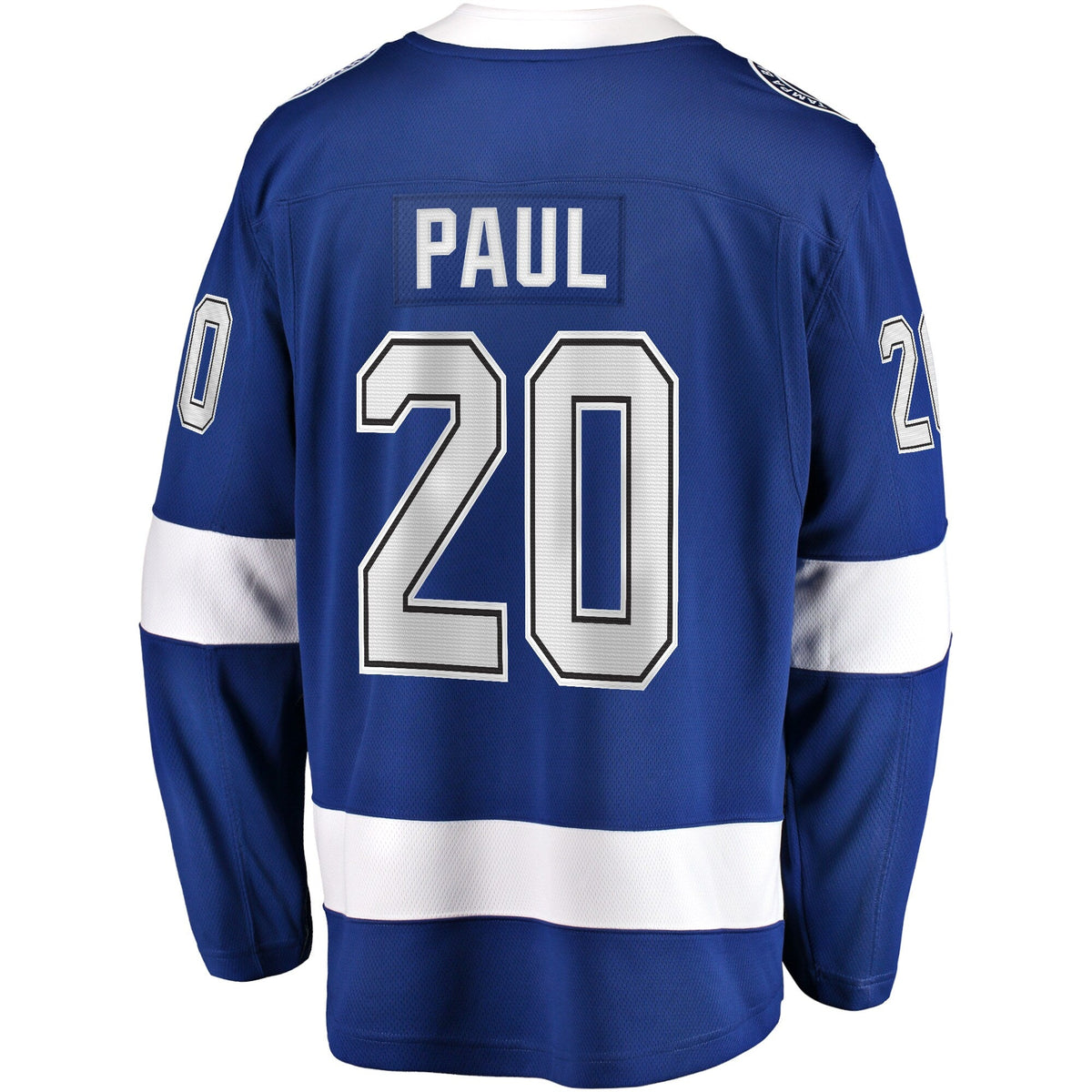 Tampa Bay Lightning Nicholas Paul Blue Home Breakaway Player Jersey product image 4, provided for visual reference and