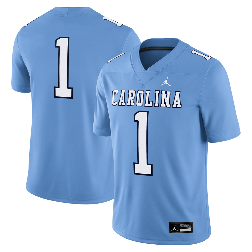 #1 North Carolina Tar Heels Alternate Game Football Jersey - Carolina Blue product image 1, provided for visual reference