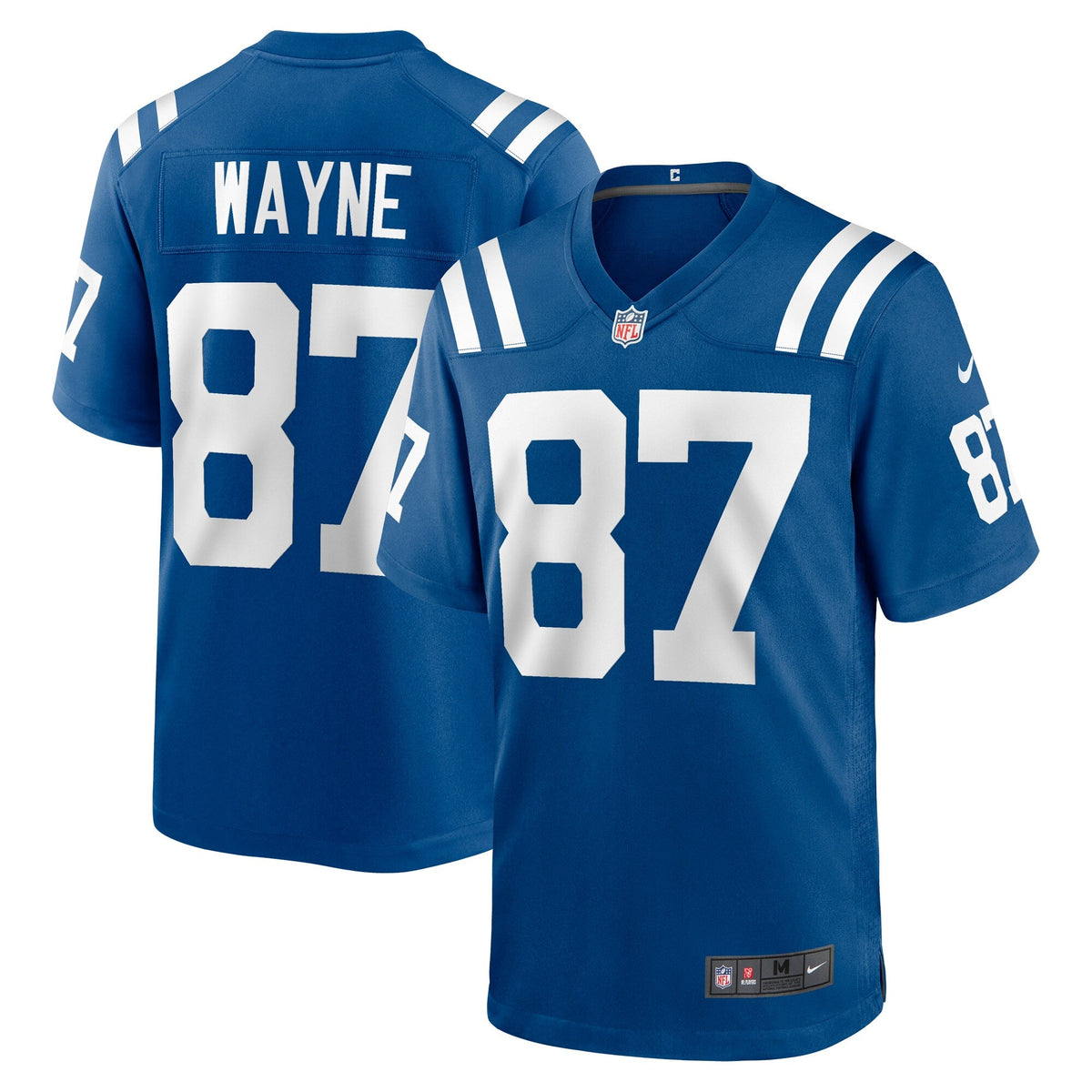 Indianapolis Colts Reggie Wayne Royal Retired Player Game Jersey product image 1, provided for visual reference and product
