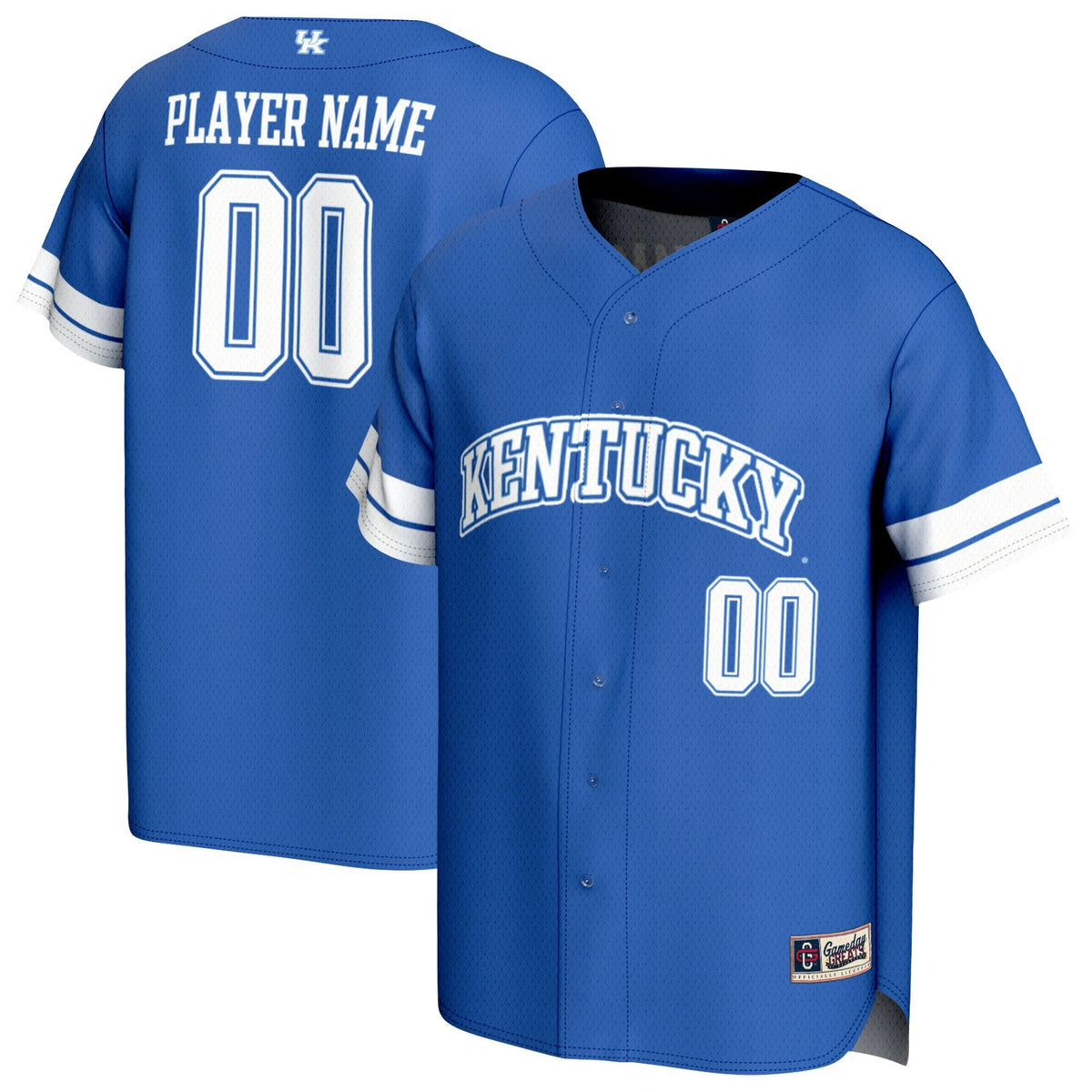 Kentucky Wildcats Lightweight Collegiate Baseball NIL Pick-A-Player Fashion Jersey - Royal product image 2, provided for
