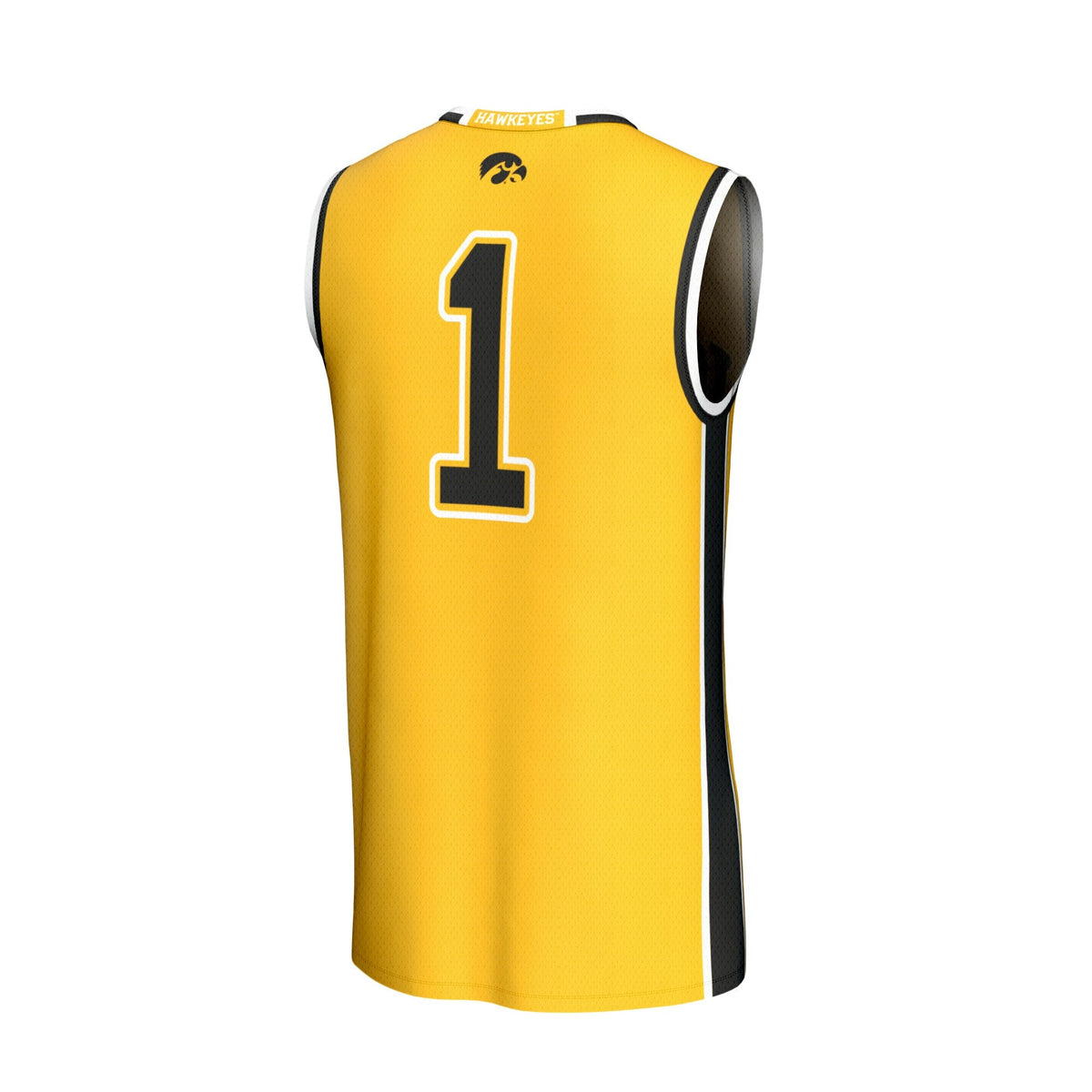 Iowa Hawkeyes Lightweight Collegiate Basketball Fashion Jersey - Gold product image 4, provided for visual reference and