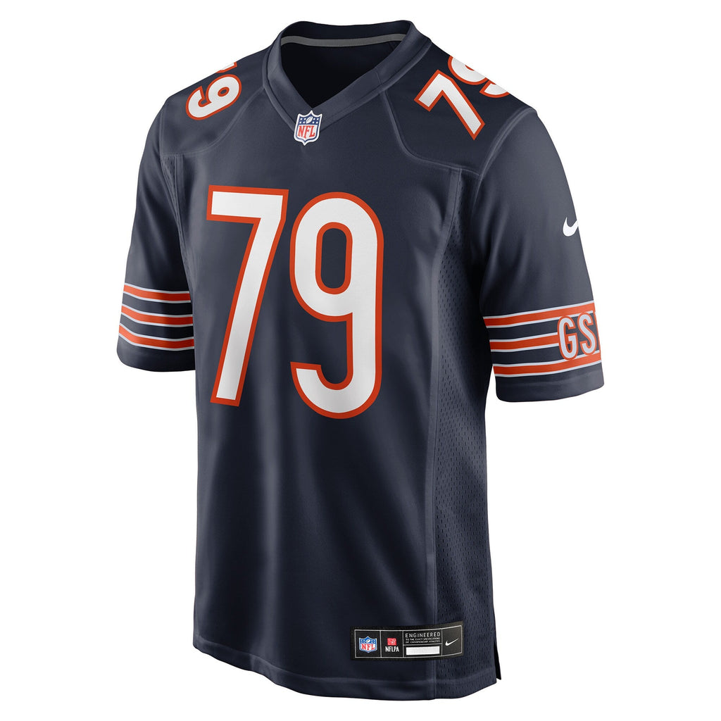 Chicago Bears Theo Benedet Navy Team Game Jersey product image 3, provided for visual reference and product detail review
