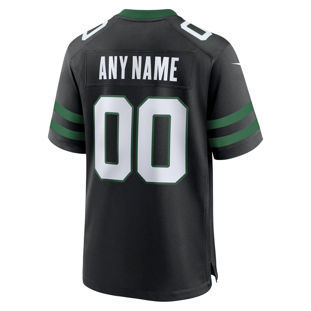 New York Jets Legacy Black Alternate Custom Game Jersey product image 4, provided for visual reference and product detail