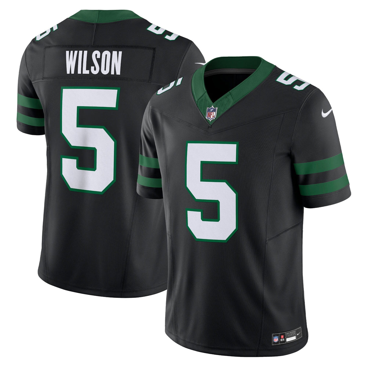 New York Jets Garrett Wilson Legacy Black Alternate Vapor F.U.S.E. Limited Jersey product image 1, provided for visual