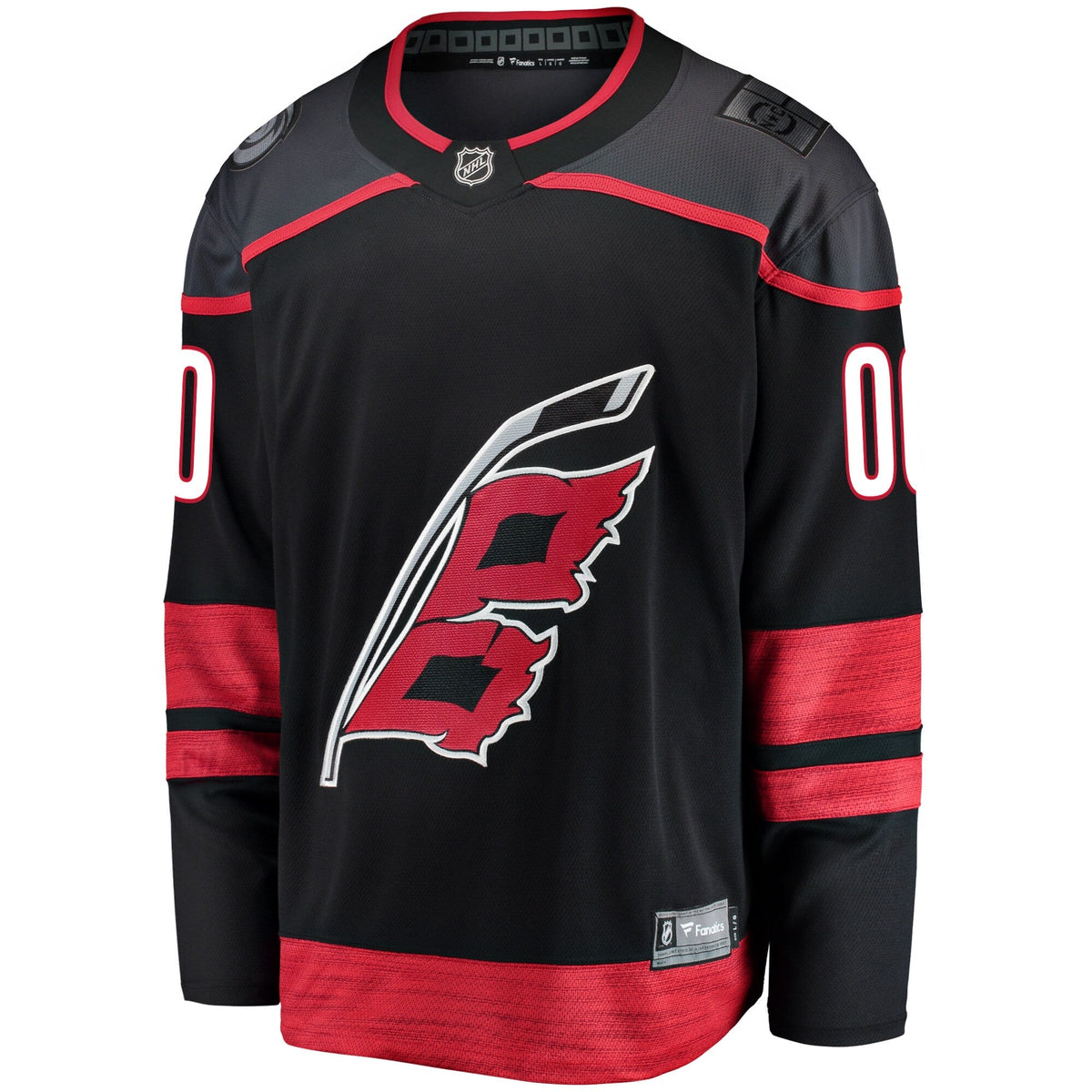 Carolina Hurricanes Black Home Breakaway Custom Jersey product image 3, provided for visual reference and product detail
