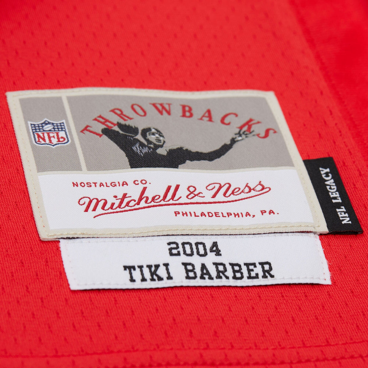 New York Giants Tiki Barber Red 2004 Legacy Replica Jersey product image 6, provided for visual reference and product detail