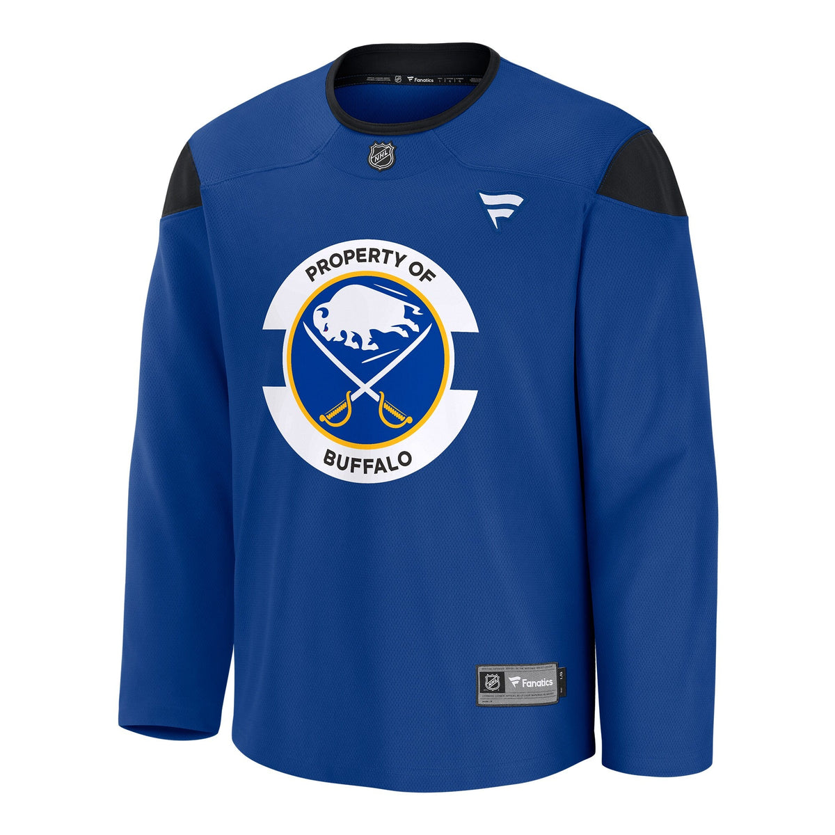 Buffalo Sabres Royal Practice Jersey product image 3, provided for visual reference and product detail review