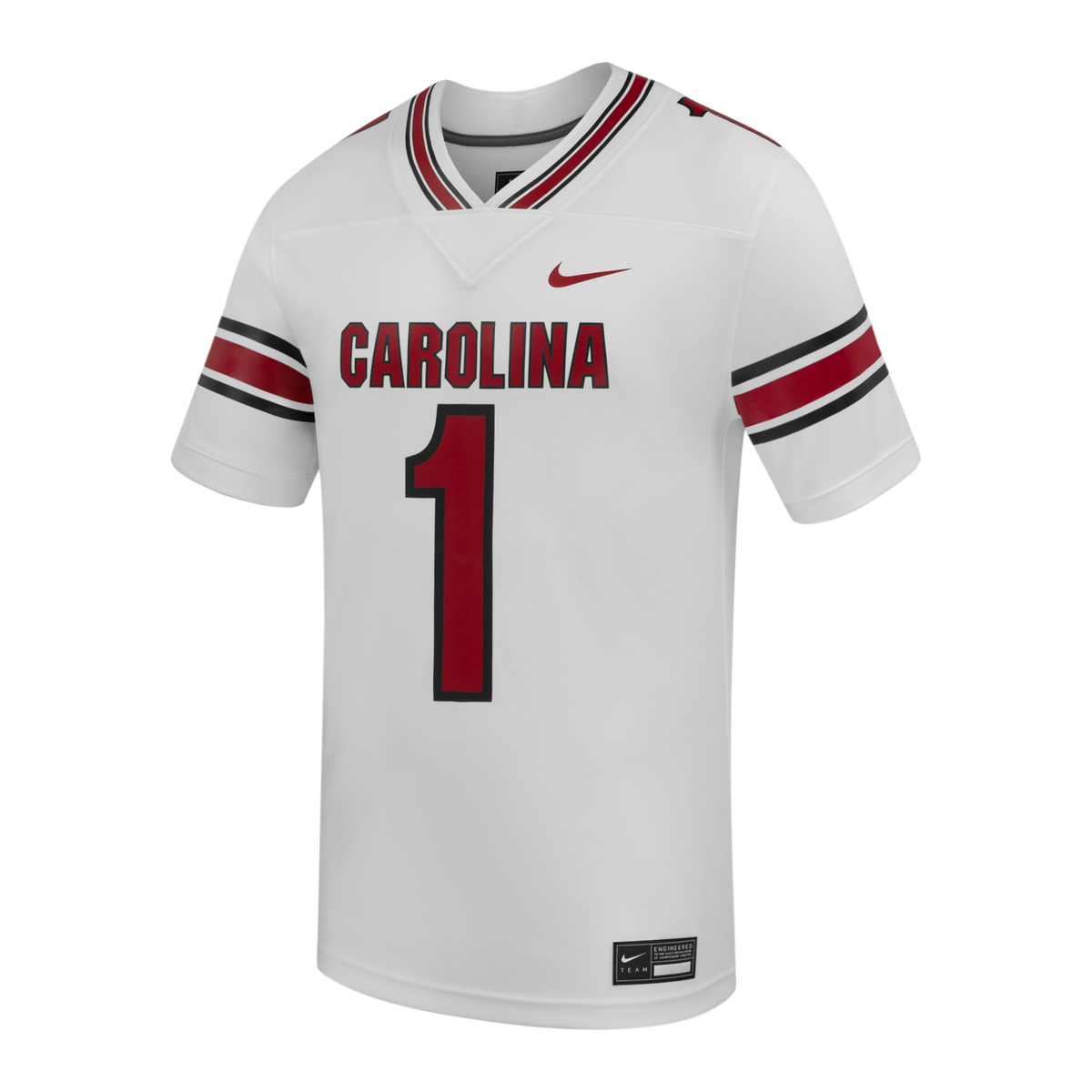 #1 South Carolina Gamecocks Road Replica Football Jersey - White product image 3, provided for visual reference and product
