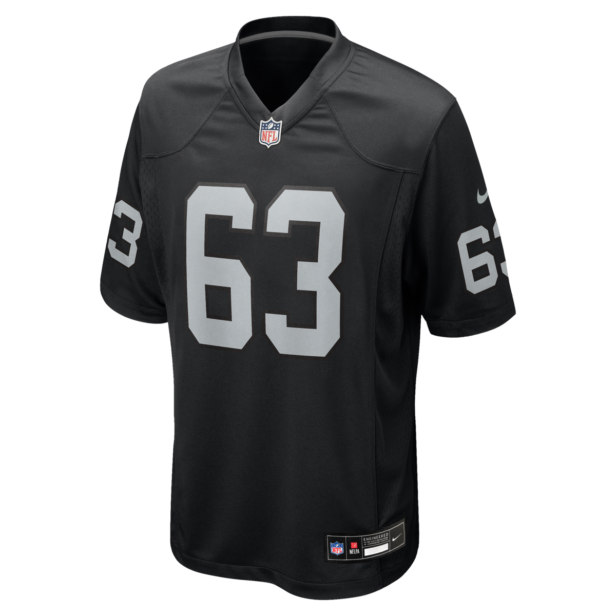 Las Vegas Raiders Gene Upshaw Black Game Retired Player Jersey product image 2, provided for visual reference and product