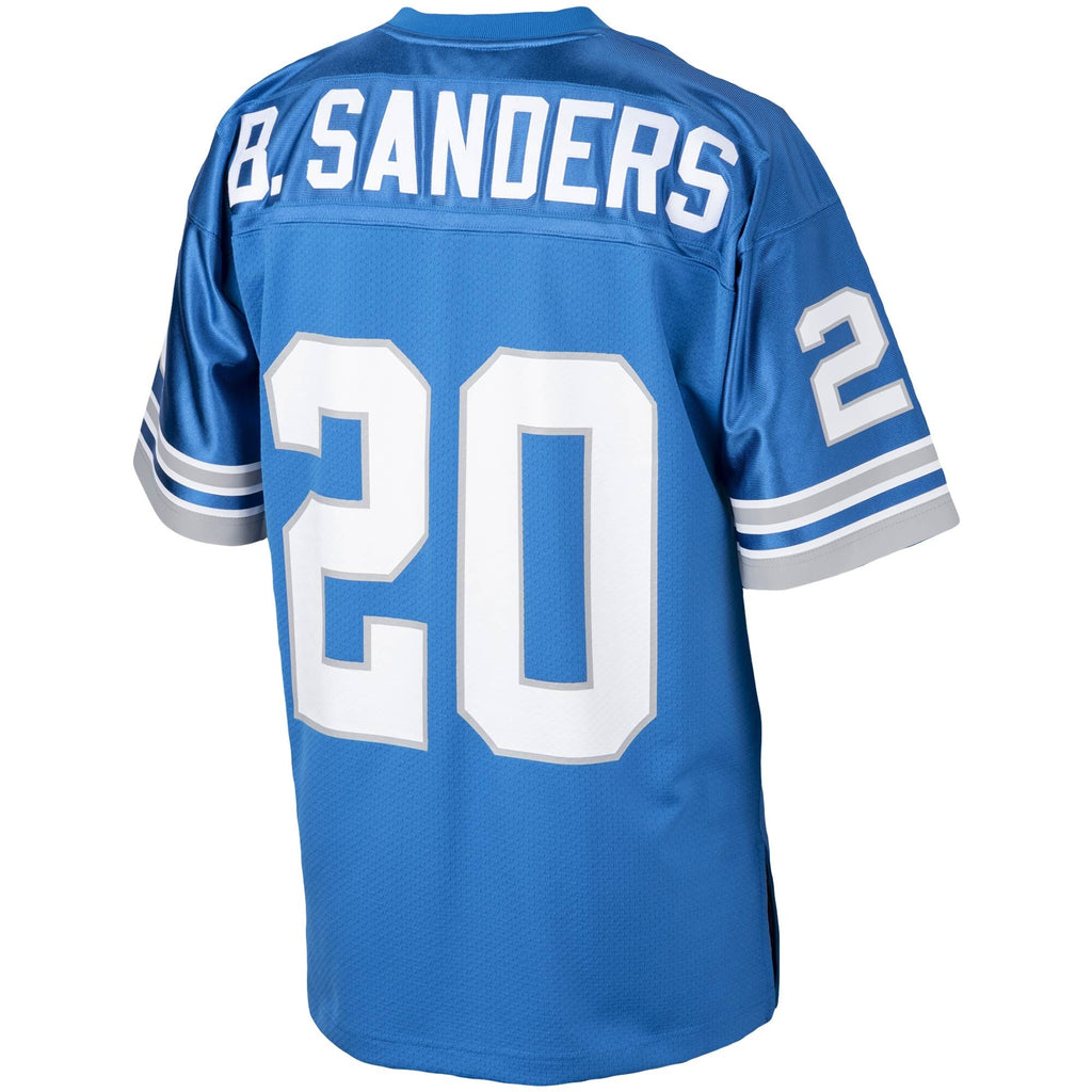Detroit Lions 1993 Barry Sanders Blue Authentic Throwback Retired Player Jersey product image 4, provided for visual