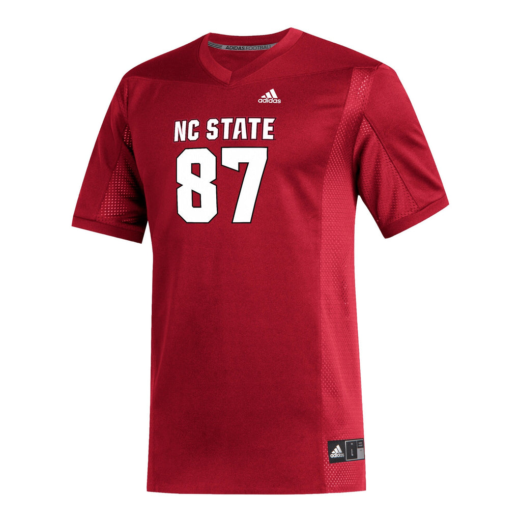 #87 NC State Wolfpack Replica Football Jersey - Red product image 3, provided for visual reference and product detail review