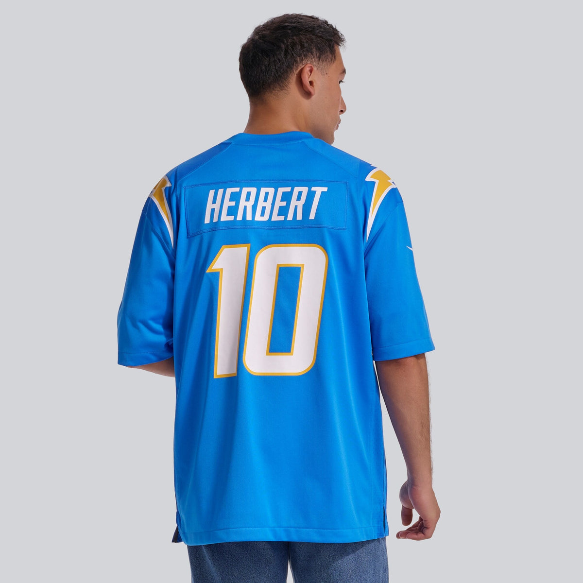 Los Angeles Chargers Justin Herbert Powder Blue Player Game Jersey product image 4, provided for visual reference and