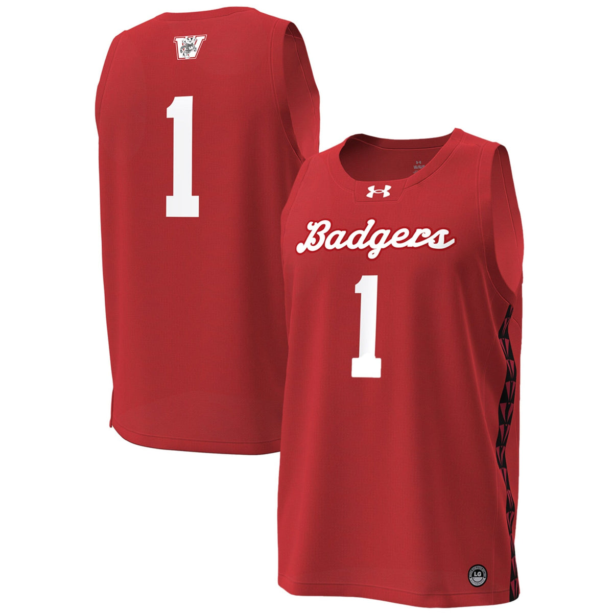 #1 Wisconsin Badgers Special Game Replica Basketball Jersey - Red product image 1, provided for visual reference and product