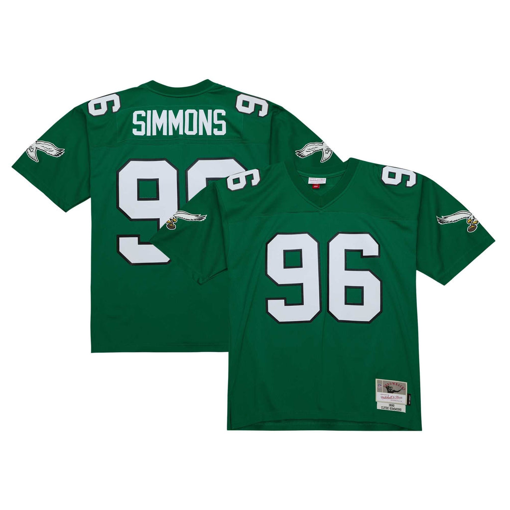 Philadelphia Eagles Clyde Simmons Kelly Green Legacy Replica Jersey product image 2, provided for visual reference and