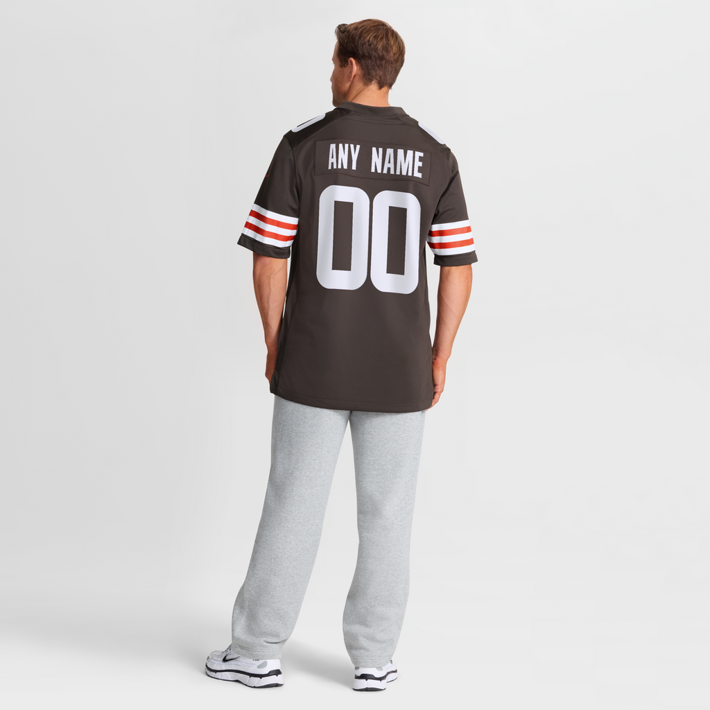 Cleveland Browns Brown Custom Game Jersey product image 9, provided for visual reference and product detail review