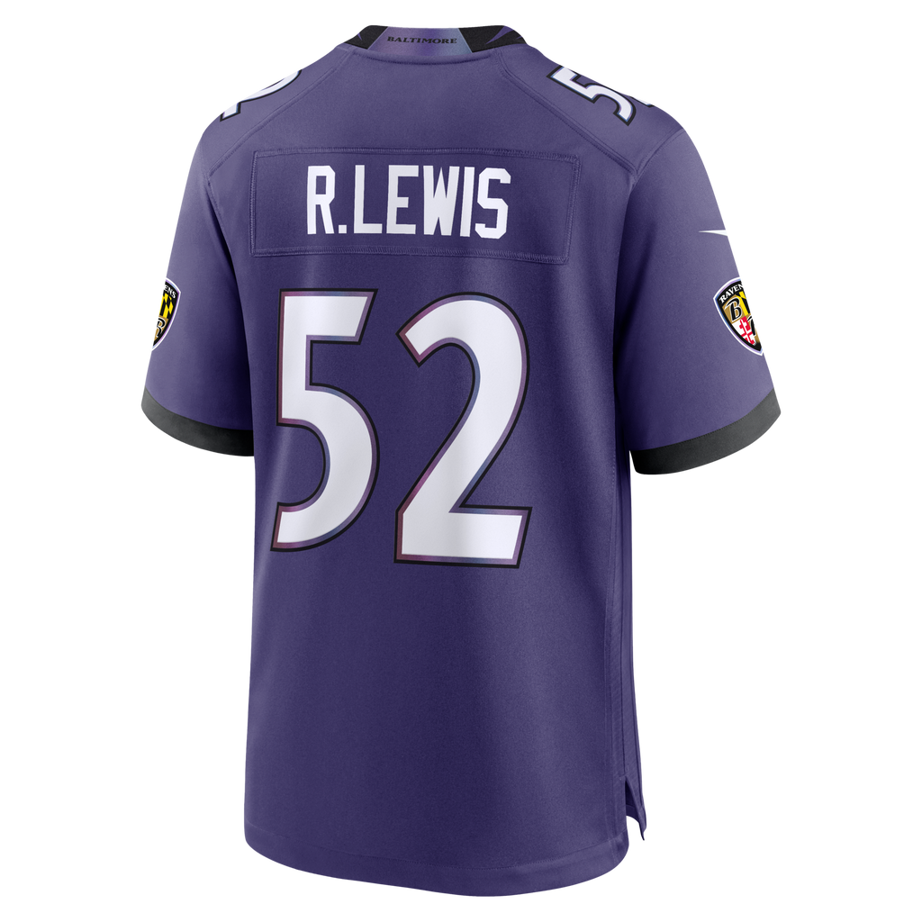 Baltimore Ravens Ray Lewis Purple Team Retired Player Game Jersey product image 4, provided for visual reference and product
