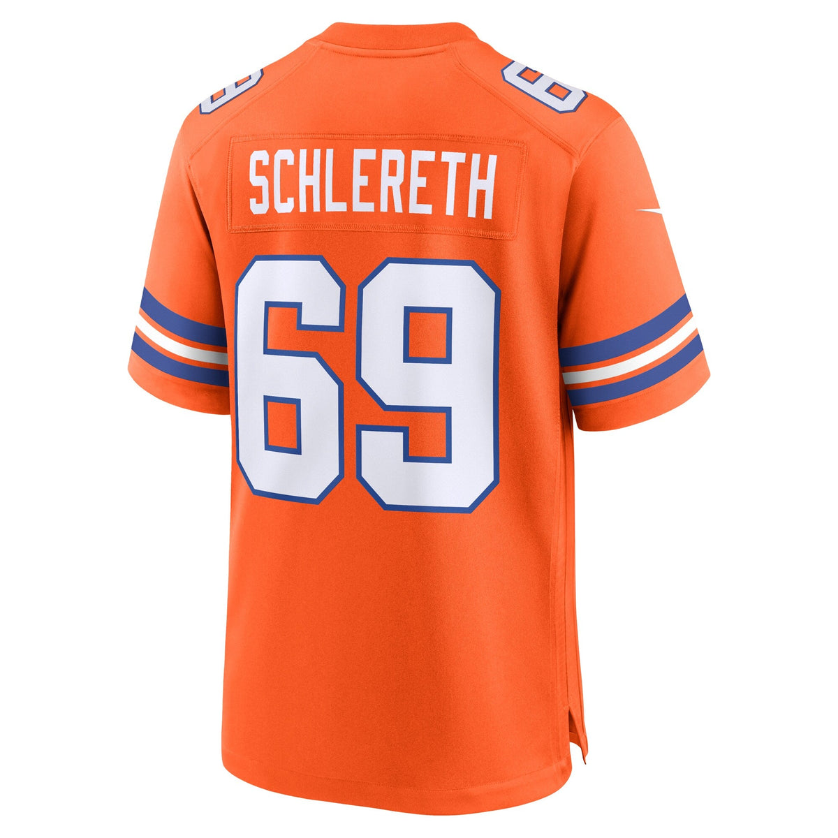 Denver Broncos Mark Schlereth Orange Retired Player Alternate Game Jersey product image 4, provided for visual reference and