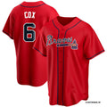 Bobby Cox Atlanta Braves Official MLB Majestic Jersey red product image 1