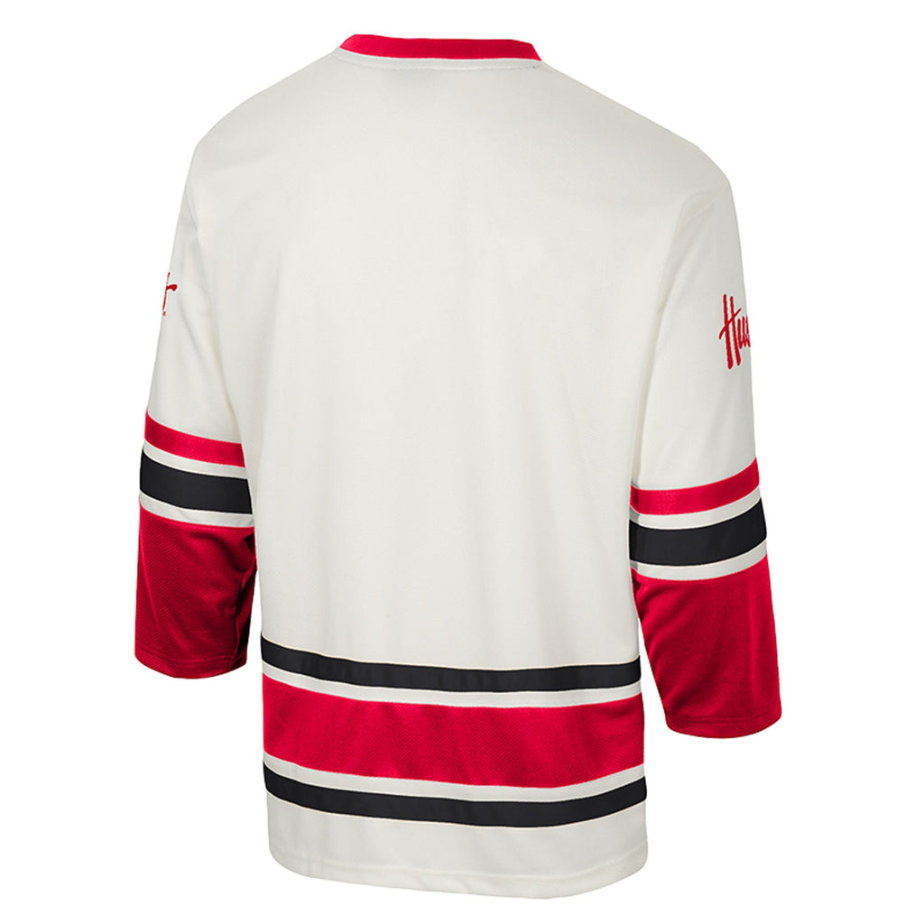 Nebraska Huskers Puck Proud Fashion Hockey Jersey - Cream product image 4, provided for visual reference and product detail