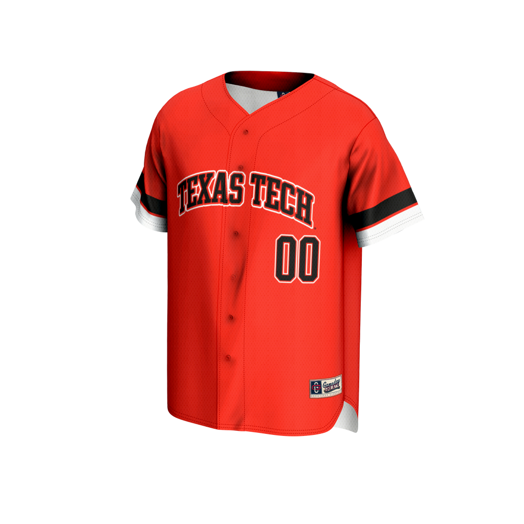 Texas Tech Red Raiders NIL Pick-A-Player Baseball Lightweight Jersey - Red product image 3, provided for visual reference