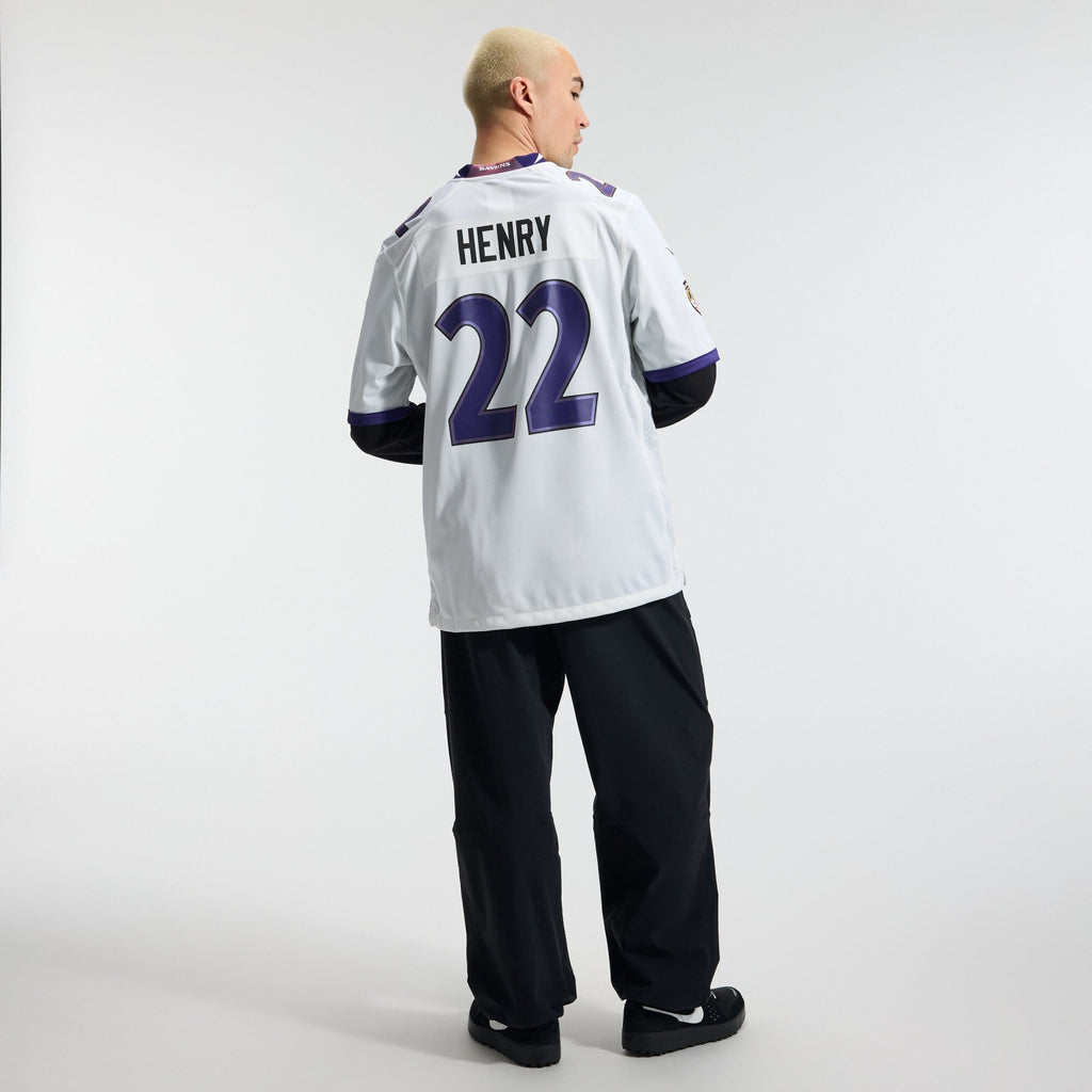 Baltimore Ravens Derrick Henry White Game Jersey product image 6, provided for visual reference and product detail review