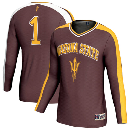 #1 Arizona State Sun Devils Lightweight Collegiate Volleyball Fashion Jersey - Maroon product image 2, provided for visual