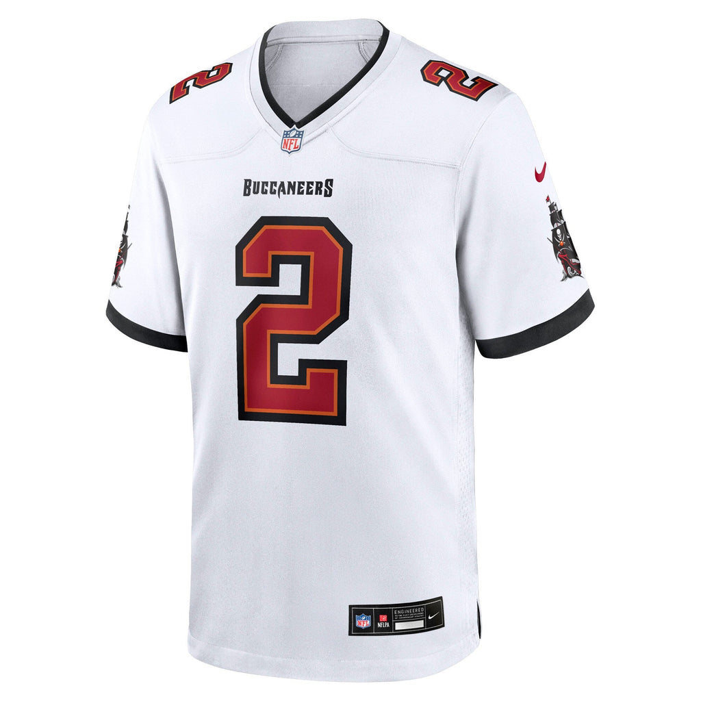 Tampa Bay Buccaneers Emeka Egbuka White Game Jersey product image 3, provided for visual reference and product detail review
