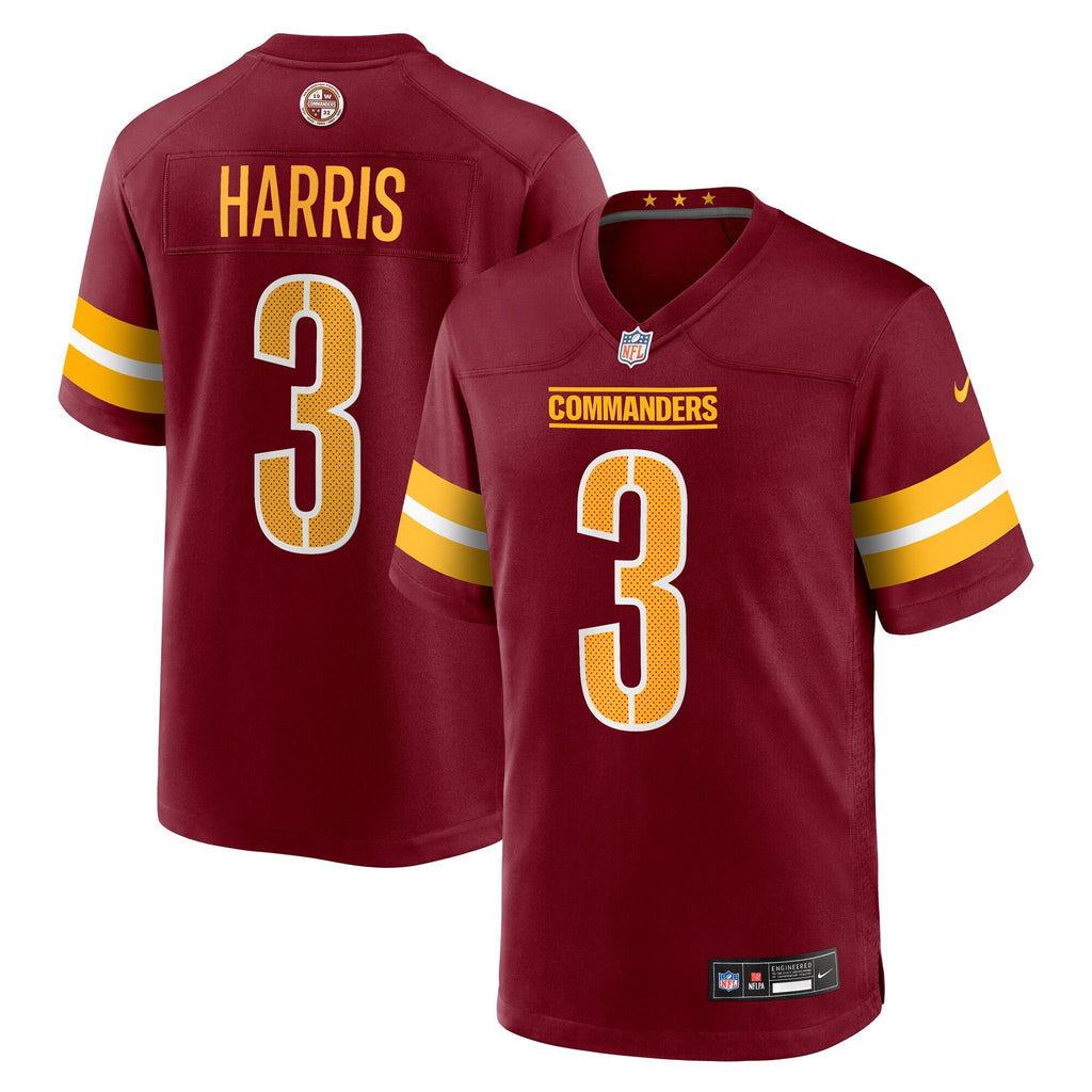 Washington Commanders Will Harris Burgundy Team Game Jersey product image 2, provided for visual reference and product