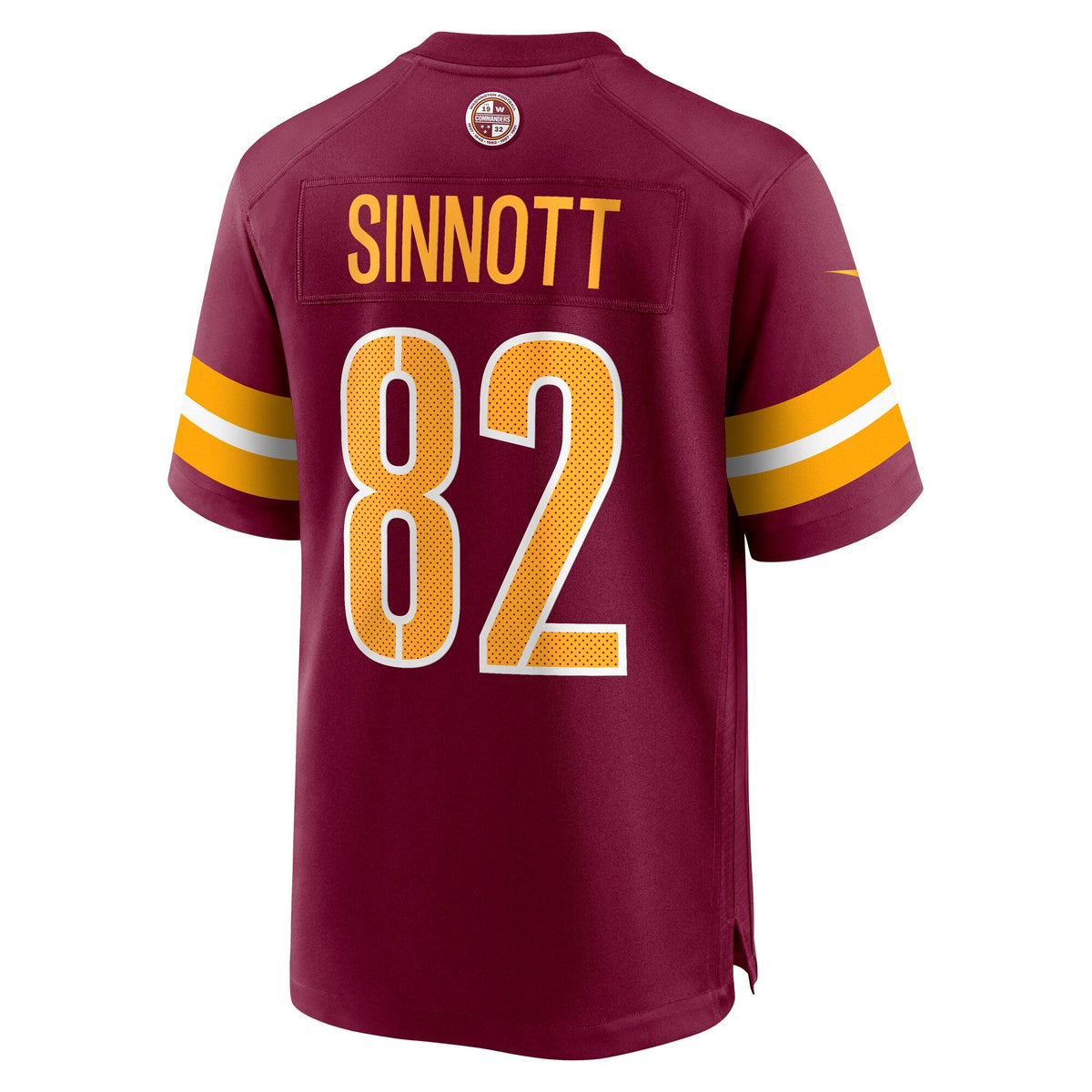 Washington Commanders Ben Sinnott Burgundy Game Jersey product image 4, provided for visual reference and product detail