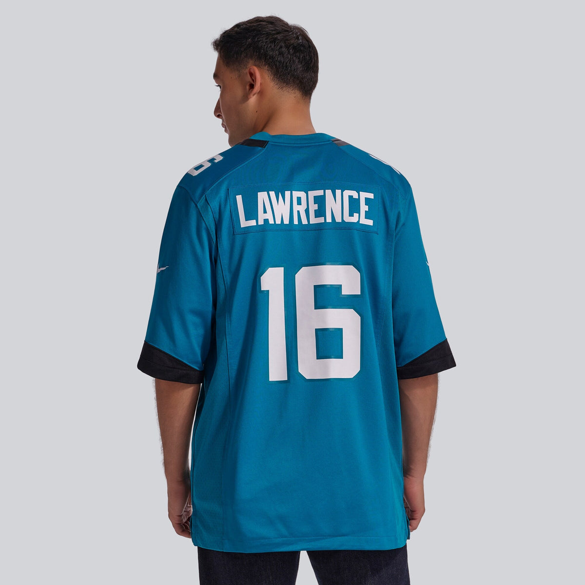 Jacksonville Jaguars Trevor Lawrence Teal Home Game Jersey product image 4, provided for visual reference and product detail