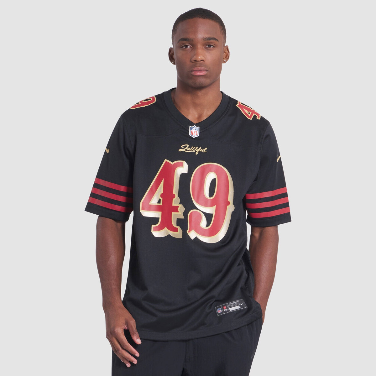 San Francisco 49ers The Faithful Black 2025 Rivalries Collection Game Jersey product image 5, provided for visual reference