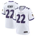 Baltimore Ravens Derrick Henry White Game Jersey product image 1, provided for visual reference and product detail review