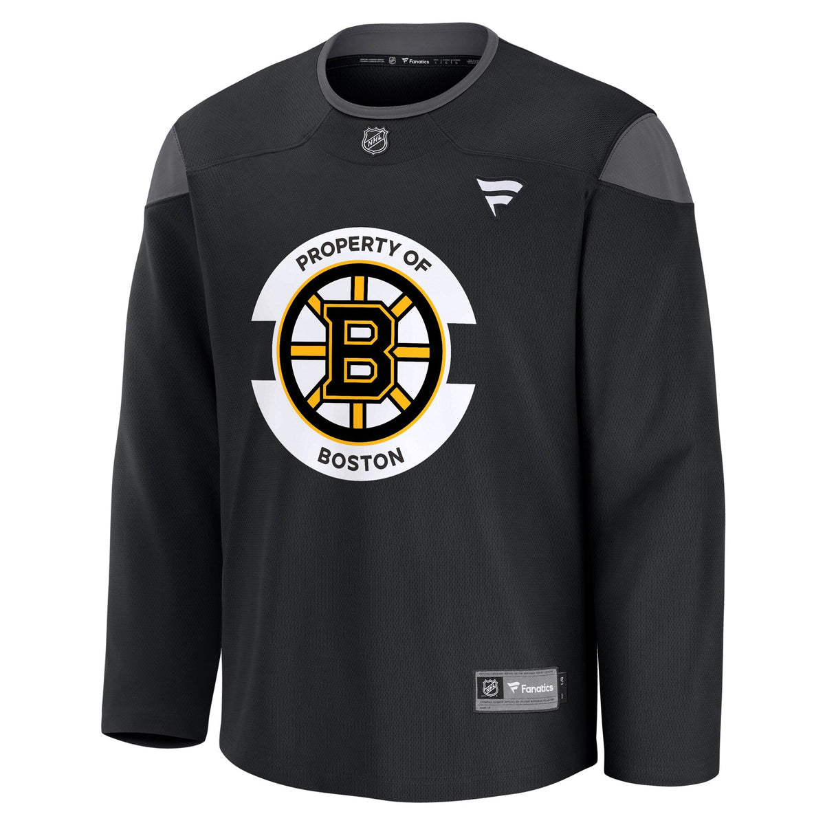 Boston Bruins Black Practice Jersey product image 3, provided for visual reference and product detail review