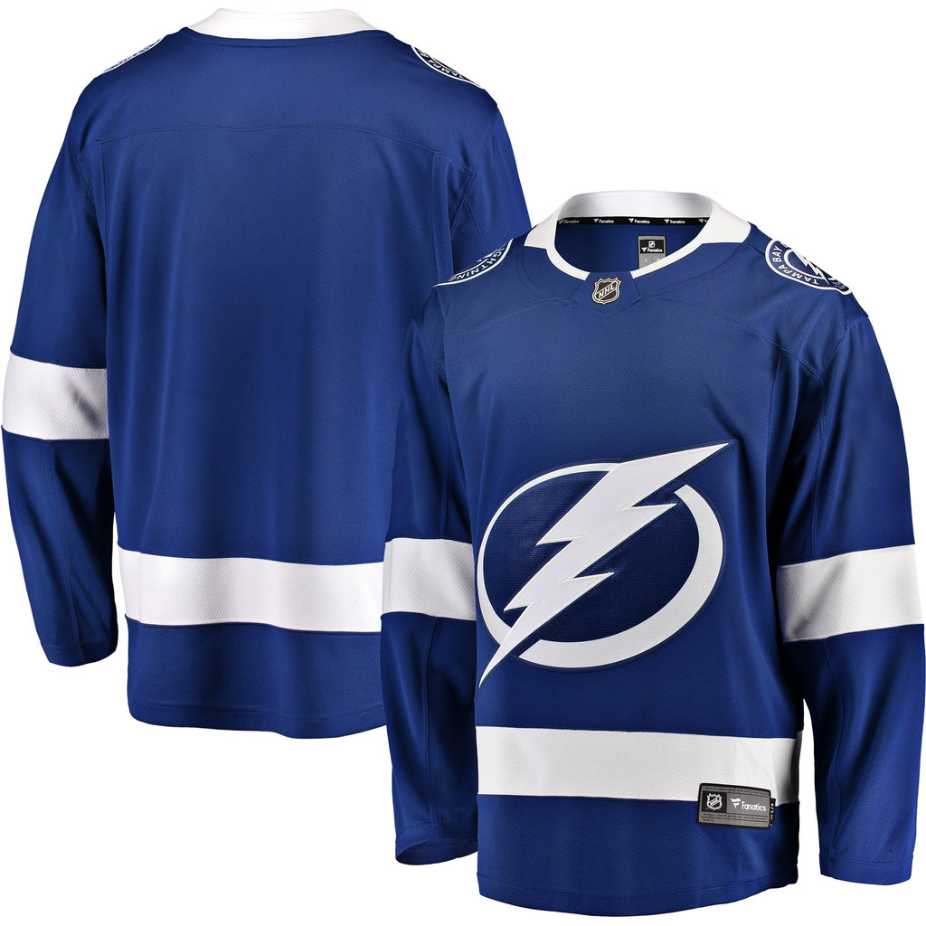 Tampa Bay Lightning Blue Breakaway Home Jersey product image 1, provided for visual reference and product detail review