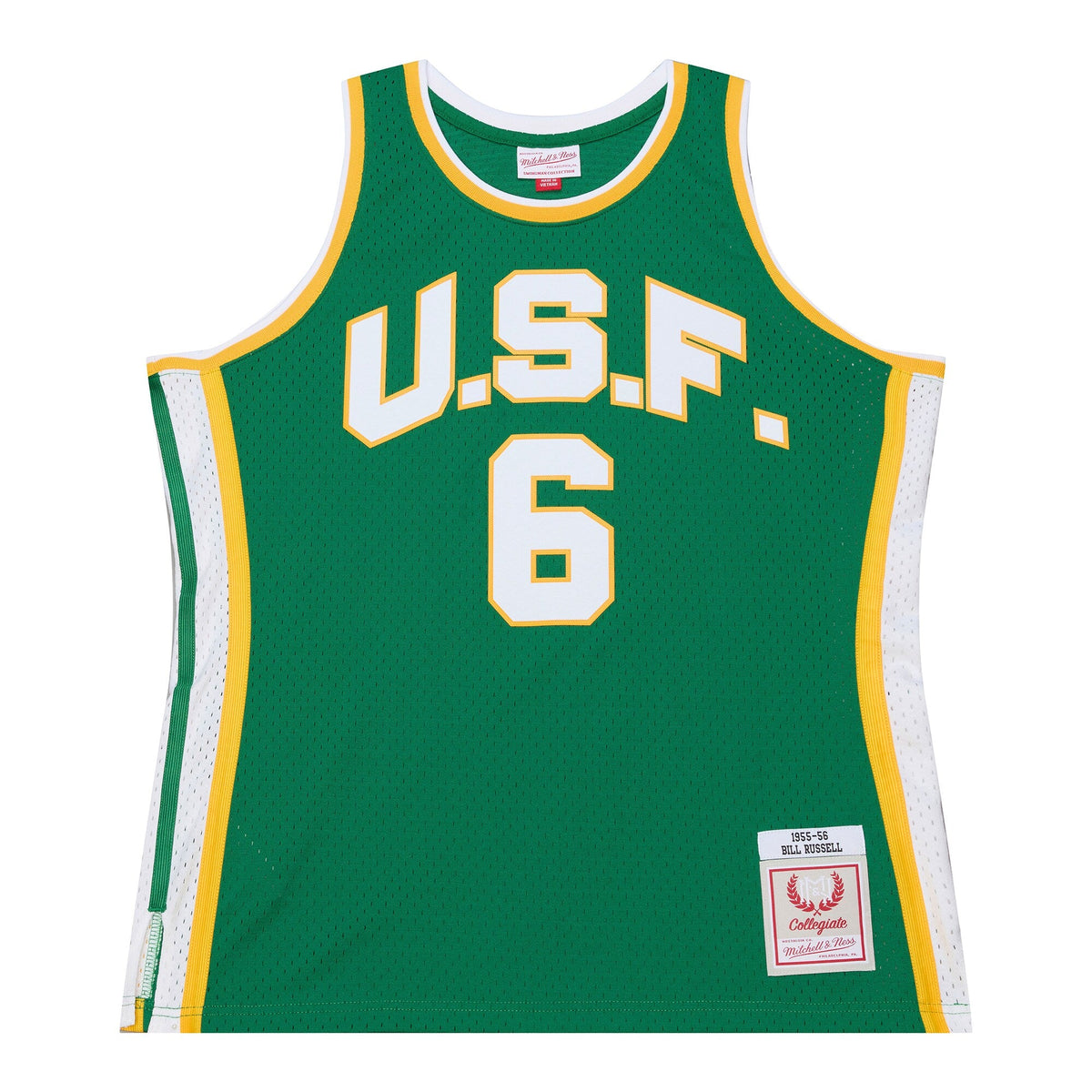 Bill Russell San Francisco Dons 1955/56 Swingman Jersey - Green product image 1, provided for visual reference and product