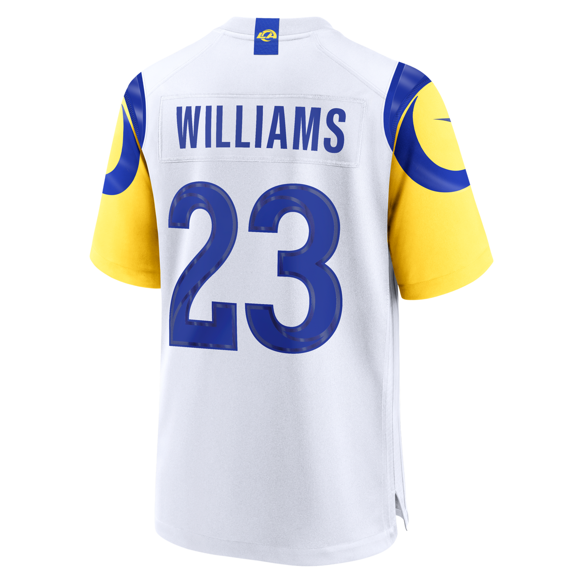 Los Angeles Rams Kyren Williams White White Game Player Jersey product image 4, provided for visual reference and product