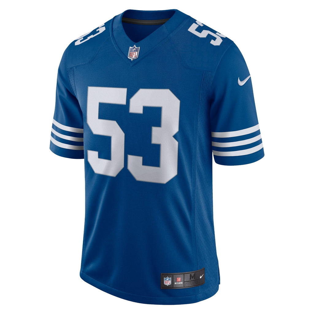 Indianapolis Colts Darius Leonard Royal Alternate Vapor Limited Jersey product image 3, provided for visual reference and
