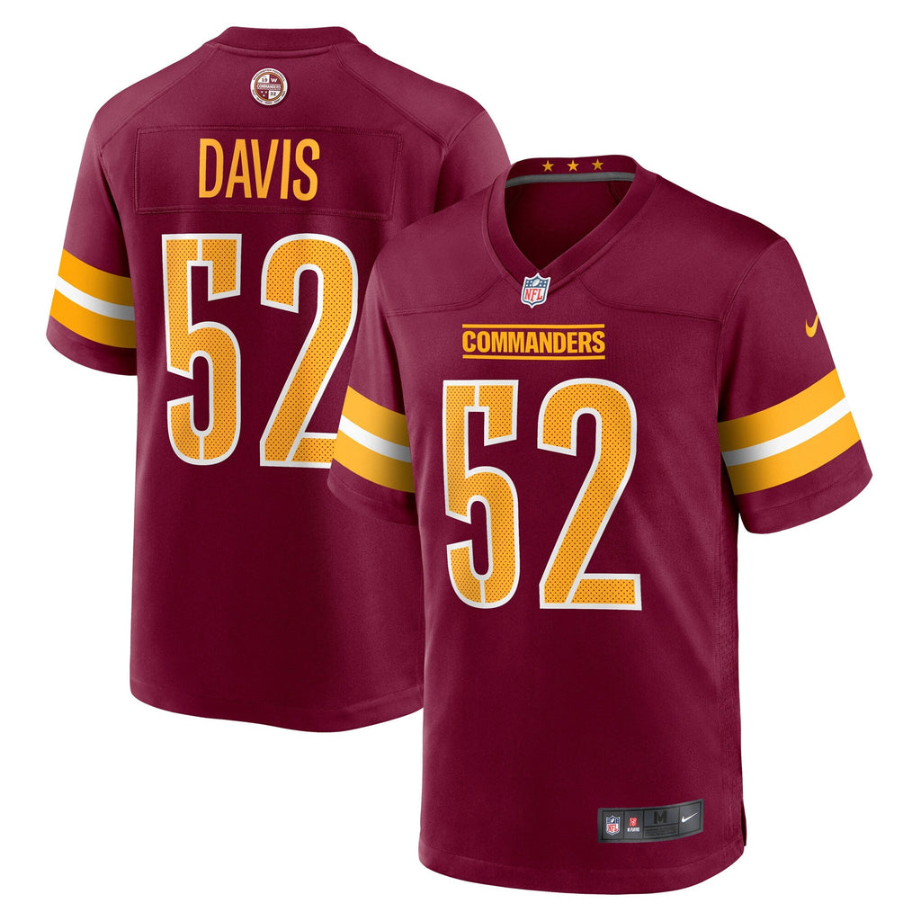 Washington Commanders Jamin Davis Burgundy Player Game Jersey product image 2, provided for visual reference and product