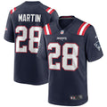 New England Patriots Curtis Martin Navy Game Retired Player Jersey product image 1, provided for visual reference and