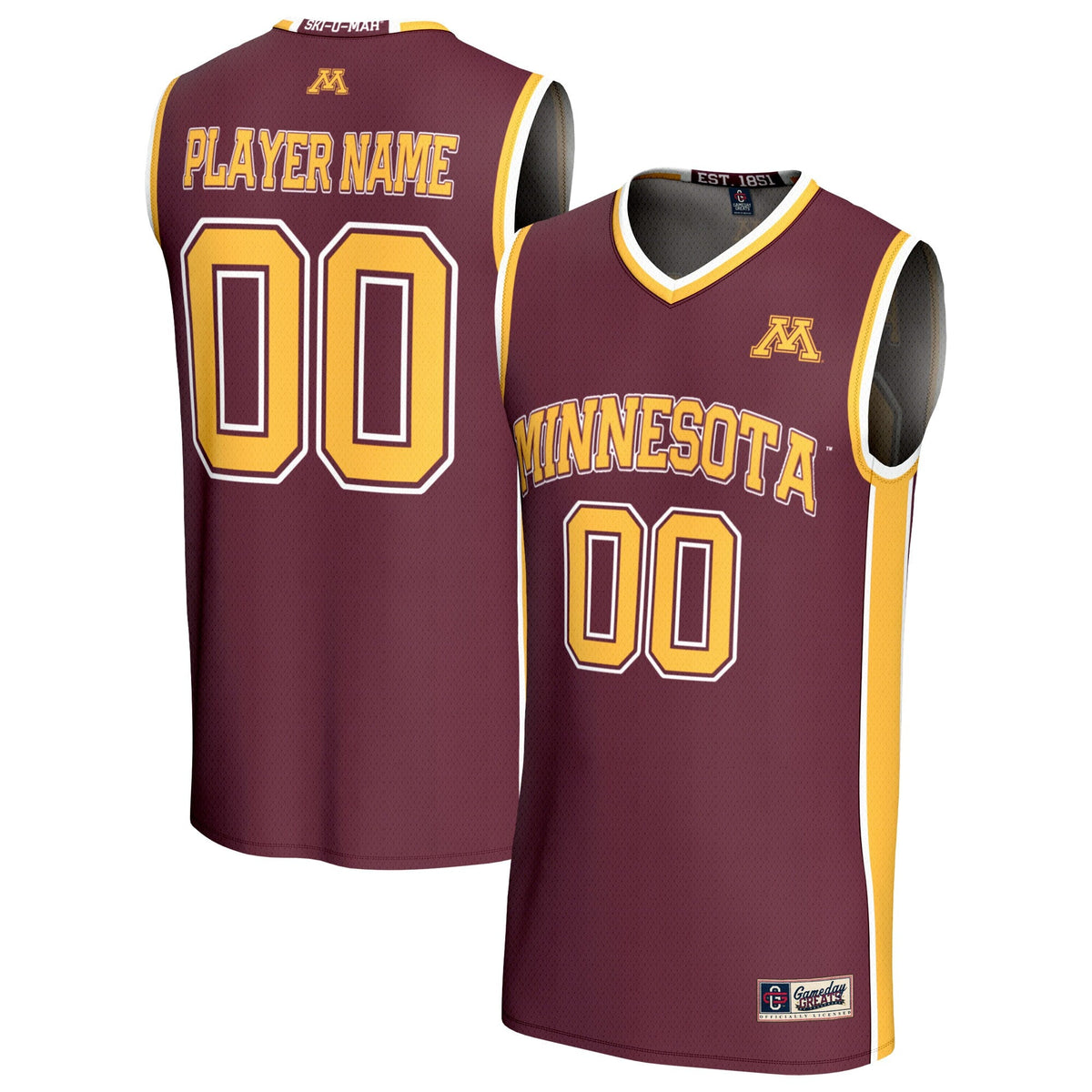 Minnesota Golden Gophers Lightweight Collegiate Basketball NIL Pick-A-Player Fashion Jersey - Maroon product image 2,