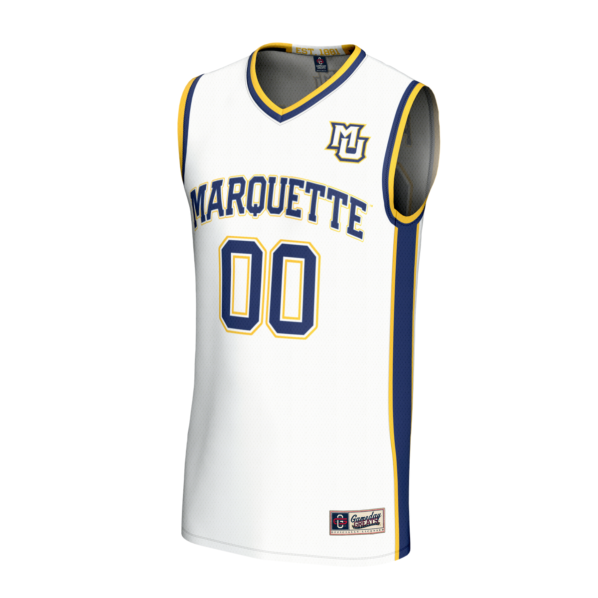 Marquette Golden Eagles Lightweight Collegiate Basketball NIL Pick-A-Player Fashion Jersey - White product image 3, provided