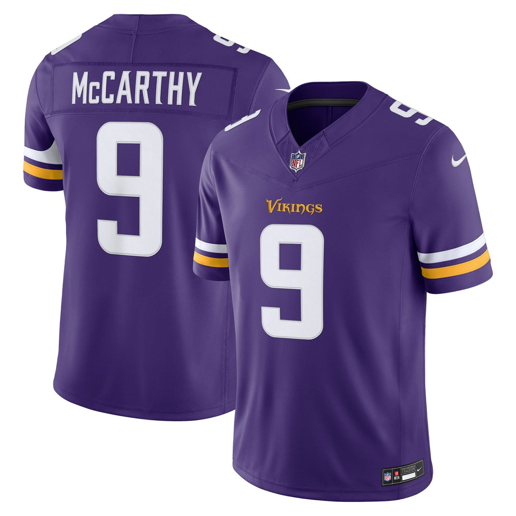 Minnesota Vikings J.J. McCarthy Purple Team Vapor F.U.S.E. Stitched Limited Jersey product image 2, provided for visual