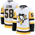 Pittsburgh Penguins Kris Letang White Premium Jersey product image 1, provided for visual reference and product detail review