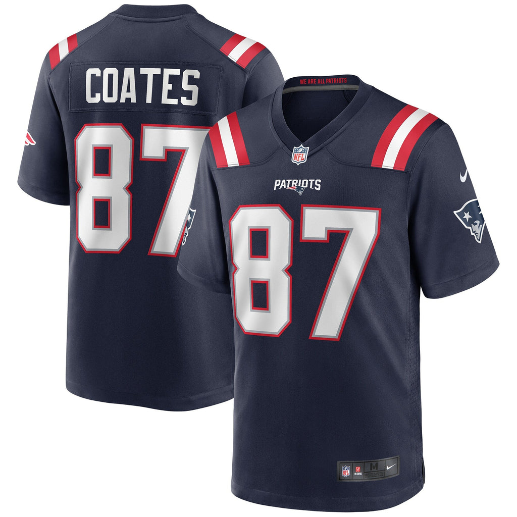New England Patriots Ben Coates Navy Game Retired Player Jersey product image 1, provided for visual reference and product