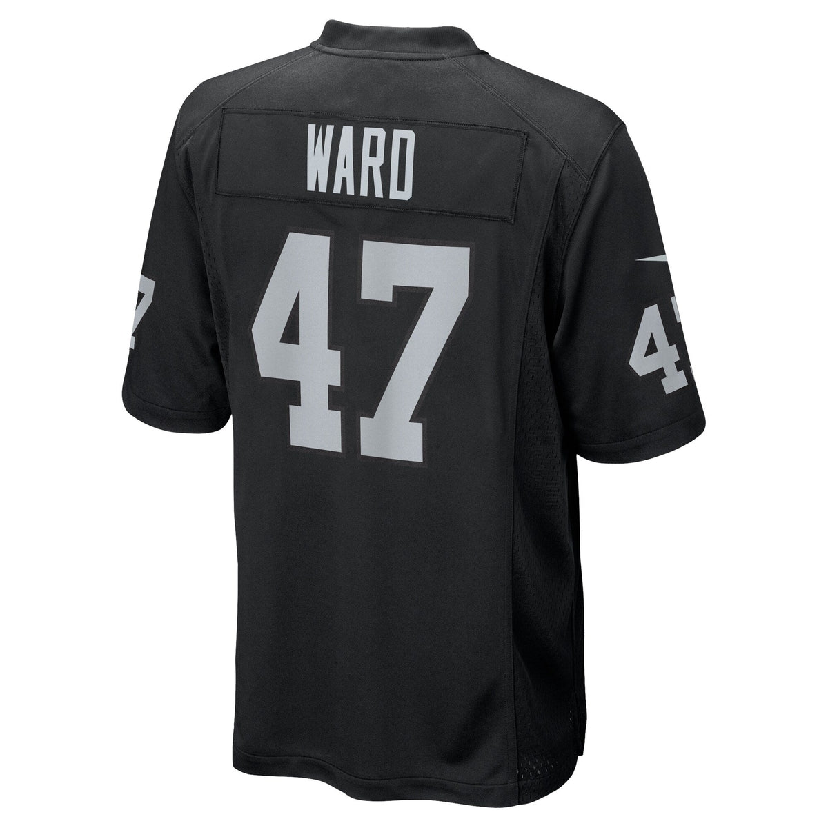 Las Vegas Raiders Alex Ward Black Team Game Jersey product image 3, provided for visual reference and product detail review