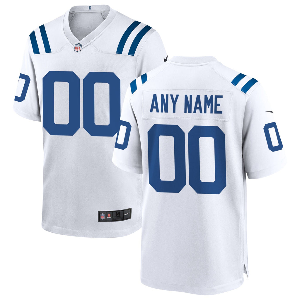 Indianapolis Colts White Custom Game Jersey product image 2, provided for visual reference and product detail review