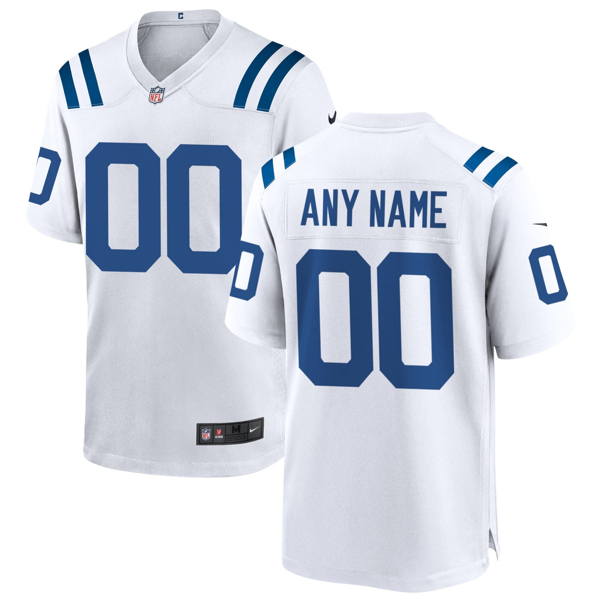 Indianapolis Colts White Custom Game Jersey product image 2, provided for visual reference and product detail review