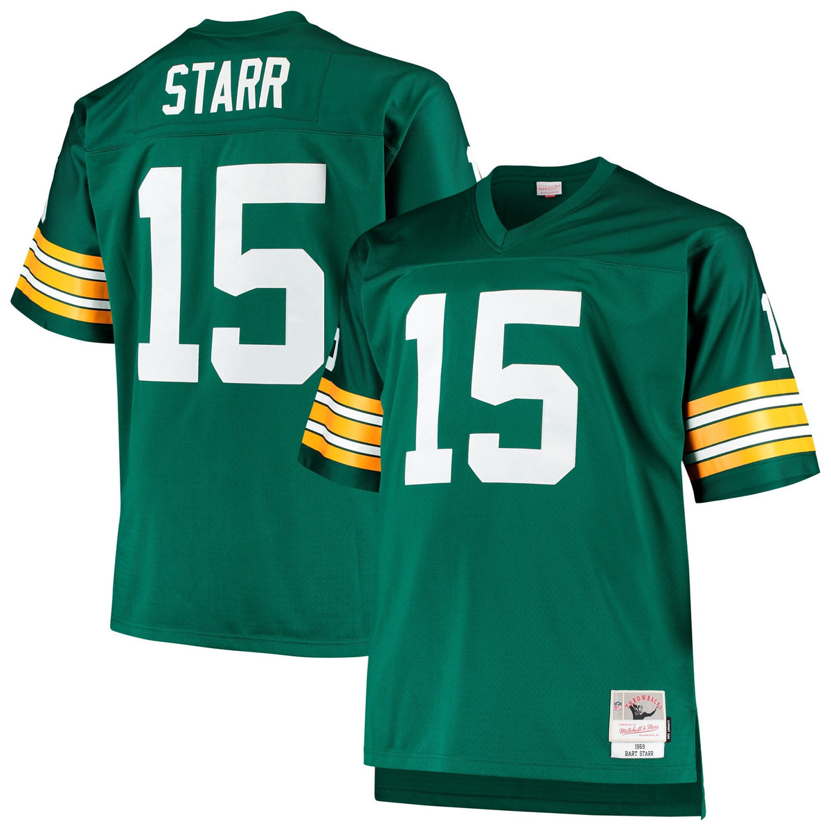 Bay Packers Bart Starr Green Big & Tall 1968 Retired Player Replica Jersey - Green product image 2, provided for visual
